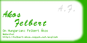 akos felbert business card